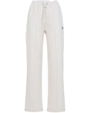 Moncler Logo Cotton Sweat Trousers - White