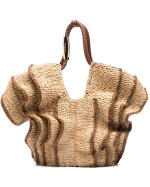 Zimmermann Goldentime Small Rafia Tote - Natural