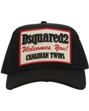 DSquared² Disquared Patch Hat - Black