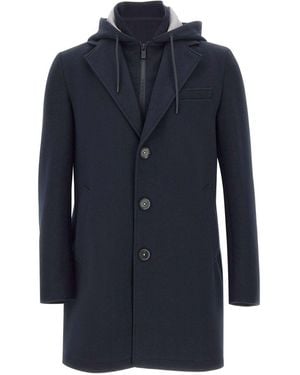 Manuel Ritz Wool Coat - Blue