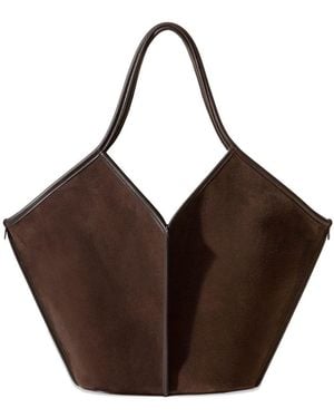 Hereu Calella Suede Leather Tote Bag - Brown