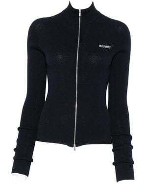 Miu Miu Cotton Cardigan - Blue