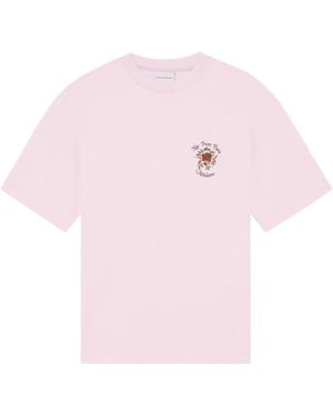 Drole de Monsieur Rose Slogan T-Shirt - Pink
