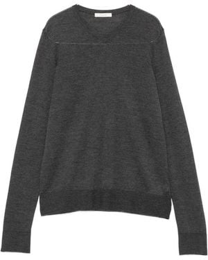 The Row Ondre V-Neck Long-Sleeve Jumper - Grey