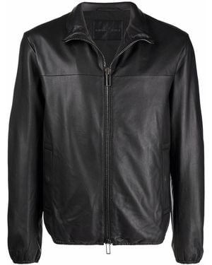 Emporio Armani Leather Jacket - Black