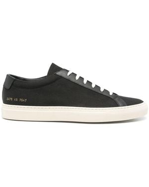 Common Projects Almond Toe Trainers With Lace-Up Fastening - Black