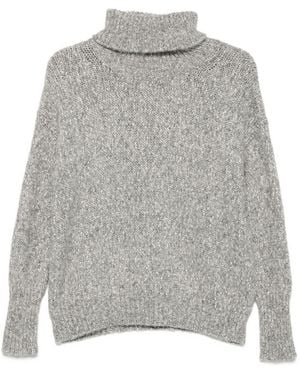 Base London Cotton And Wool Turtle-Neck Jumper - Grey