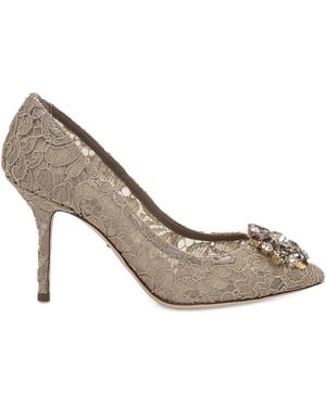 Dolce & Gabbana Lace Court Shoes - Natural