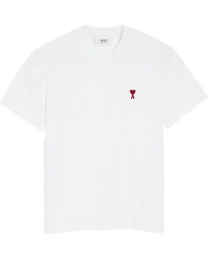 Ami Paris Ami De Coeur Cotton T-Shirt - White
