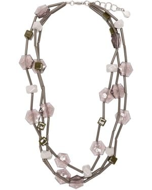 Emporio Armani Collana Con Pietre - Metallizzato