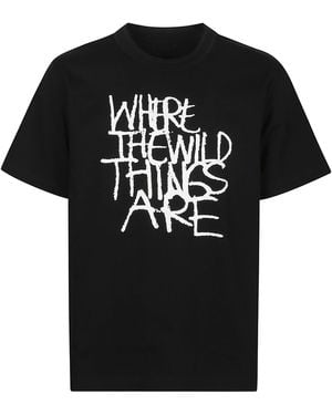 Sacai Cotton T-Shirt - Black