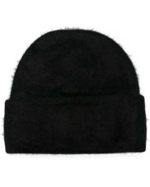 Soft Goat Wool Beanie - Black