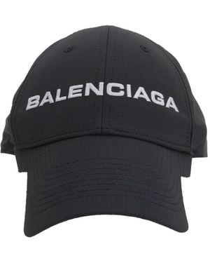 Balenciaga Baseball Hat With Logo - Black