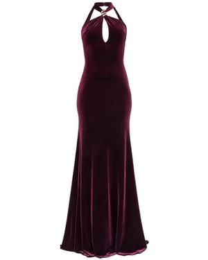 Nissa Velvet Maxi Dress - Purple