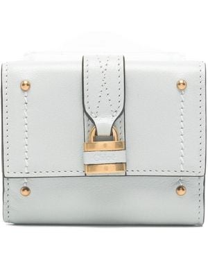 Chloé Paddington Leather Card Case - Grey