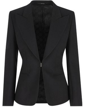 Gucci Wool Single-Breasted Jacket - Black