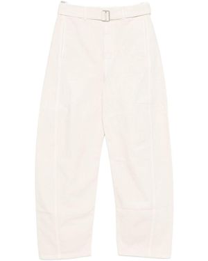 Lemaire Twisted Denim Cotton Jeans - White