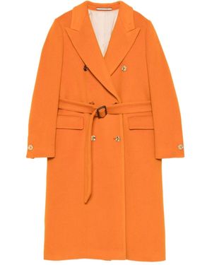 Tagliatore Wool Double-Bteasted Coat - Orange