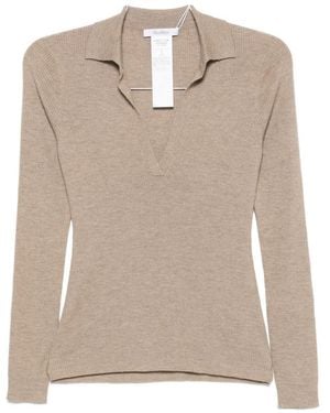 Max Mara Cashmere Polo Shirt - Natural