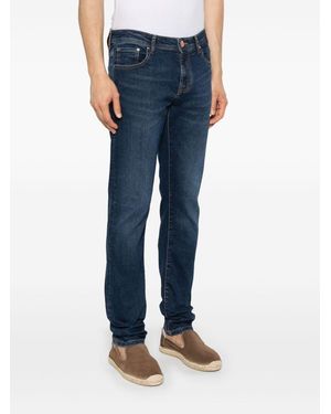 Manuel Ritz Jeans With Logo Application - Blue