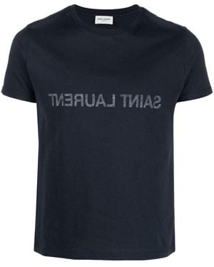 Saint Laurent T-Shirt Con Logo - Nero