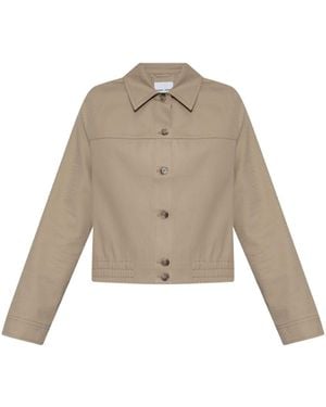 Samsøe & Samsøe Cropped Cotton Jacket - Natural