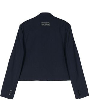 MSGM Short Jacket With Button Closure - Blue