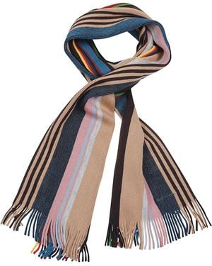 Paul Smith Twisted Stripe Scarf - Blue