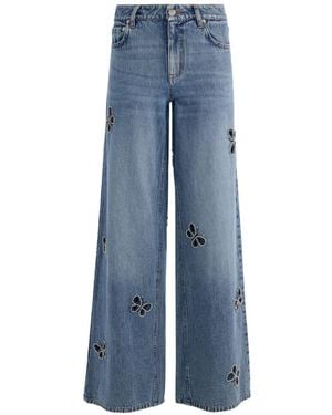 Alice + Olivia Cutout Denim Jeans - Blue