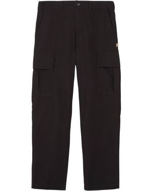 Burberry Cotton Cargo Trousers - Black