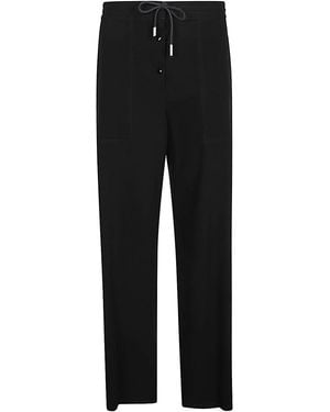 The Row Drawstring Wool Trousers - Black