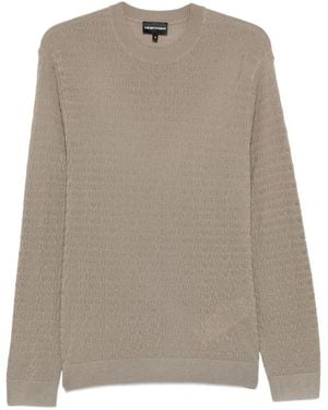 Emporio Armani Wool Crewneck Jumper - Natural
