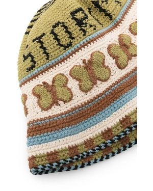 STORY mfg. Butterfly-Embroidered Bucket Hat - Metallic