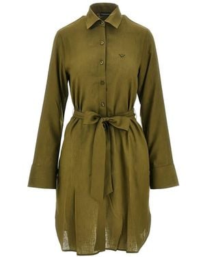 Emporio Armani Cotton Beach Robe - Green