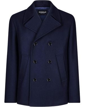 Dondup Double Breasted Jacket Bottoned Down - Blue