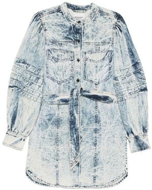 Isabel Marant Moe Cotton Short Dress - Blue