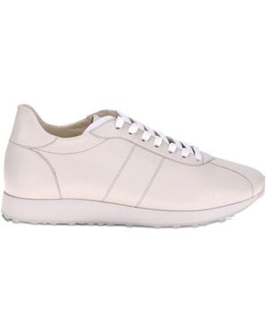 The Row Leather Lace-Up Trainers - Pink