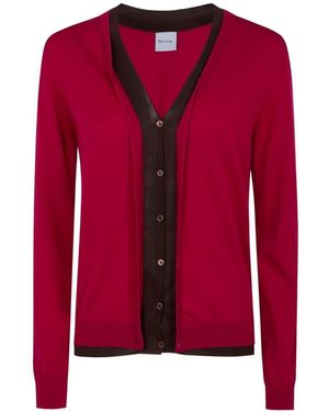 Paul Smith V Neck Cardigan - Red