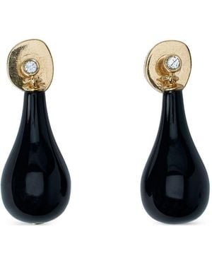 TOTEME Onyx Drops Earrings - Black