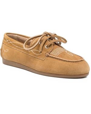 POSA Leather Boat Loafer - Brown