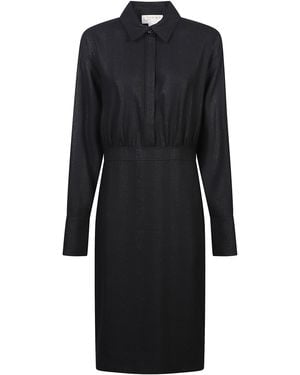Genny Long Sleeve Wool Dress - Black