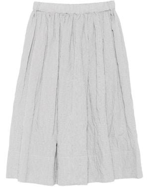 Apuntob Striped Midi Skirt - White