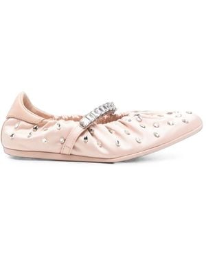 Jimmy Choo Jade Leather Ballets - Pink