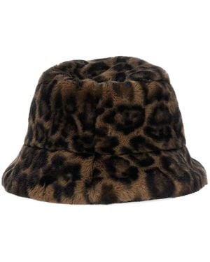 Apparis Cappello Bucket Amara Leopard - Nero