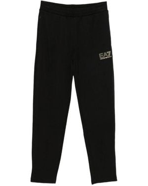 EA7 Logo Sweatpants - Black