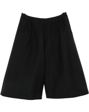 The Row Fauna Wool Bermuda Shorts - Black