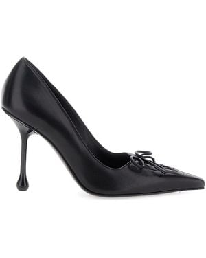 Jimmy Choo Scarlett 95 Leather Court Shoes - Black