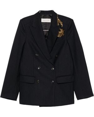 Dries Van Noten Giacca Doppio Petto Barrysta - Nero