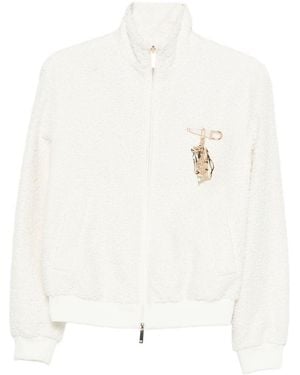 Emporio Armani Tweed Blouson Jacket - White