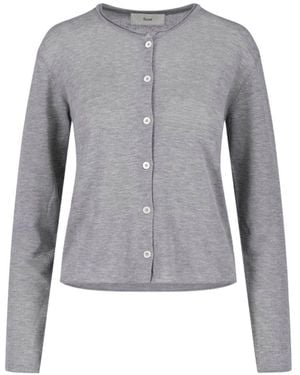 DUNST Cotton Blend Cardigan - Grey
